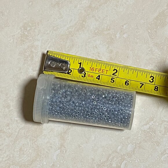 3/$10, Seed Beads Lustre Rocaille ~Silver Blue~ - Picture 3 of 3